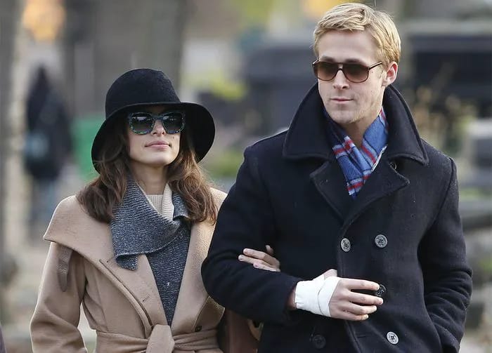 Eva Mendes and Ryan Gosling in Paris 2011
