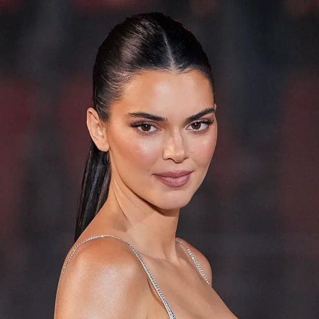 Kendall Jenner at L'Oréal show during Paris Fashion Week.