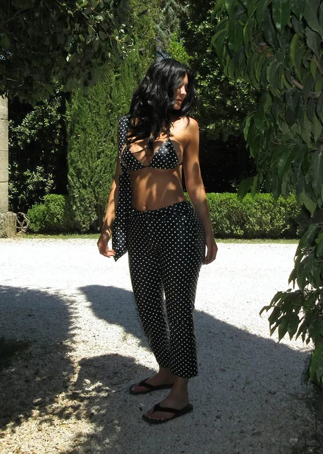 Kylie Jenner polka dot outfit