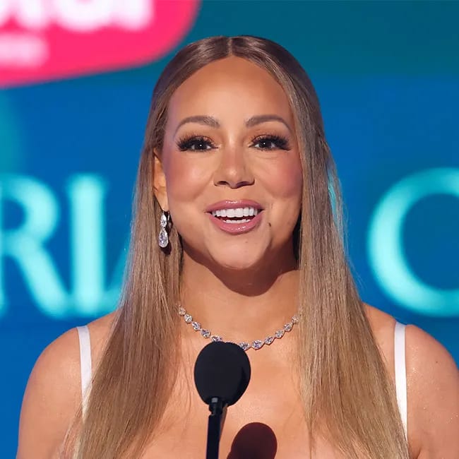 Mariah Carey receiving the BET Ultimate Icon Award.