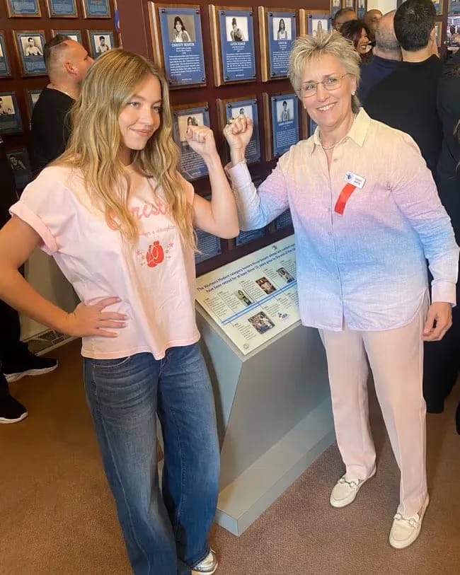 Sydney Sweeney and Christy Martin Boxing Hall of Fame