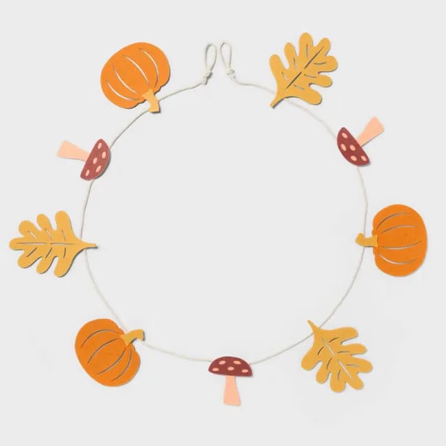 Felt harvest banner for Thanksgiving celebrations