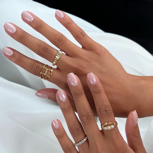 Trendy chiffon nails design from Instagram