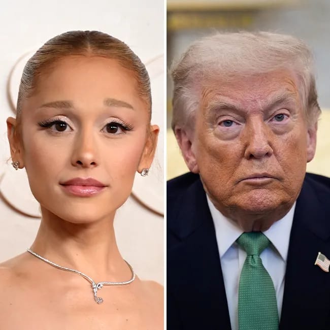 Ariana Grande with Donald Trump at a previous event