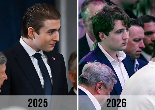 barron trump before and after