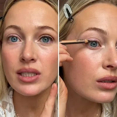 Eyeliner technique that may contribute to an aging look.