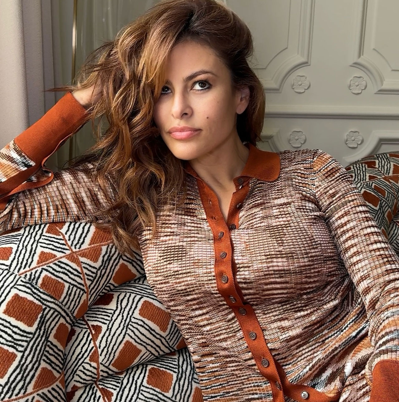 eva mendes green polka dot dress Is A Vision In A Polka-Dot Halter As She Debuts He Actress
