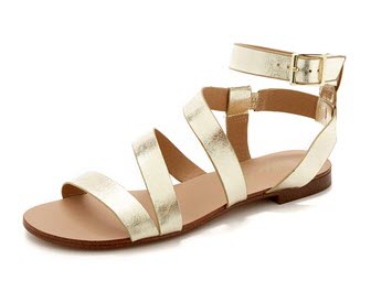 gold flat sandals, flat gold sandals, women's gold sandals, gold strappy sandals