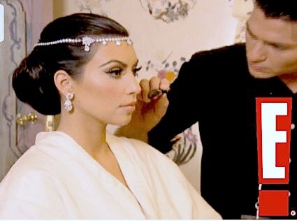 kim kardashian first wedding hairstyle