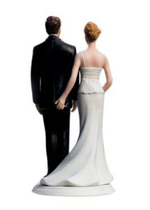 High Five Bride and Groom Funny Couple Wedding Cake Topper 