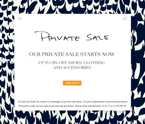 Tory Burch Private Sale 2011 | Tory Burch Flats | Online Deals - SHEfinds