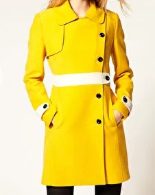 Karen Millen yellow coat - SHEfinds