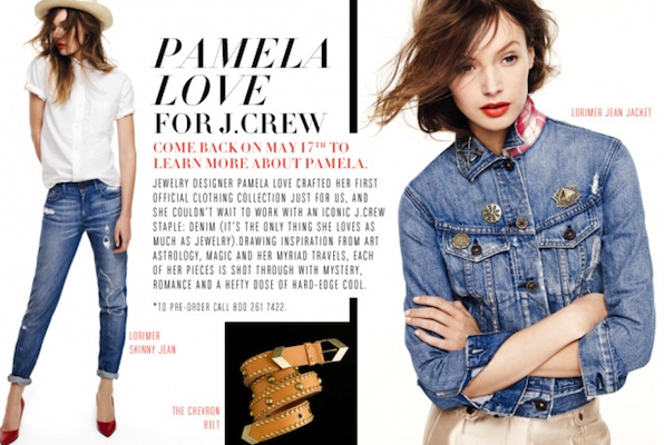 Pamela Love J Crew | Pamela Love Jeans | Pamela Love Fashion Fund