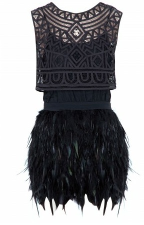 great gatsby feather dress