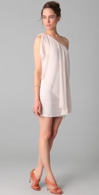 Alice + Olivia One Shoulder Drape Dress