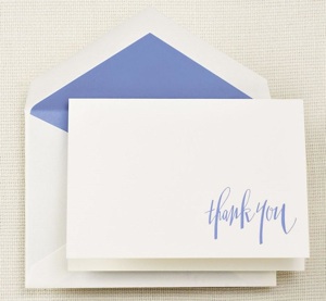 Hand Engraved Hyacinth Thank You Notes