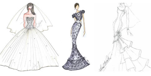 Miley Cyrus Wedding Dress | Miley Cyrus Wedding Dress Sketch