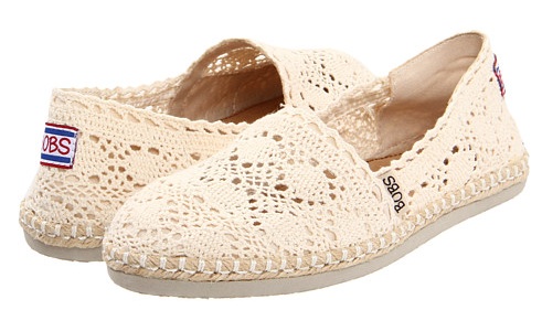 bobs white lace shoes