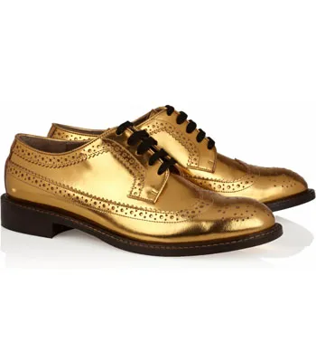 MARNI Metallic leather brogues - SHEfinds