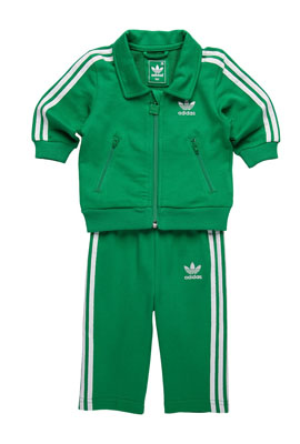 green baby adidas tracksuit