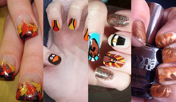 "Thanksgiving Nail Art Design"