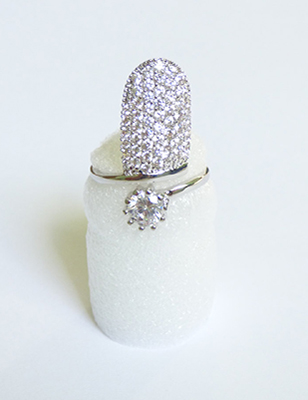 cz pave fingernail ring