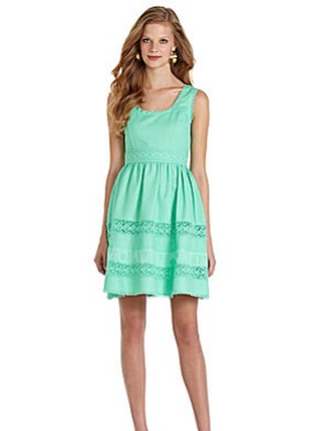 Zooey Deschanel New Girl Outfit | Jessica Simpson Mixed Media Dress