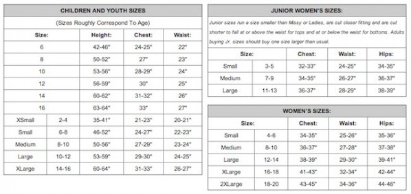 Clothing Size Charts « SHEfinds