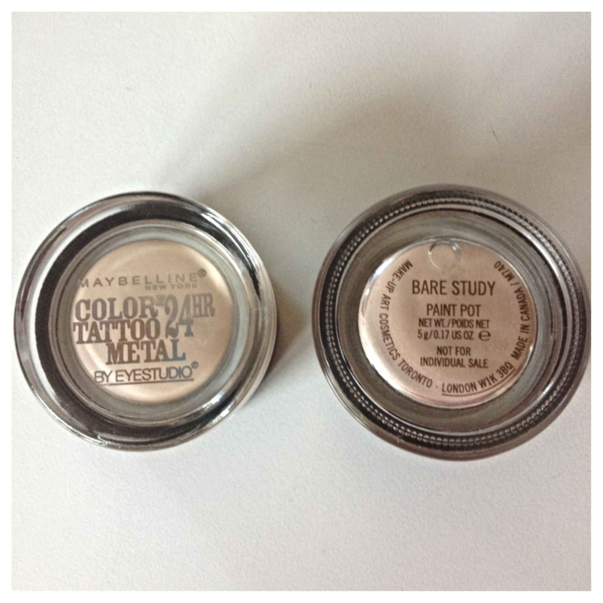 Кремовые тени Mac bare study