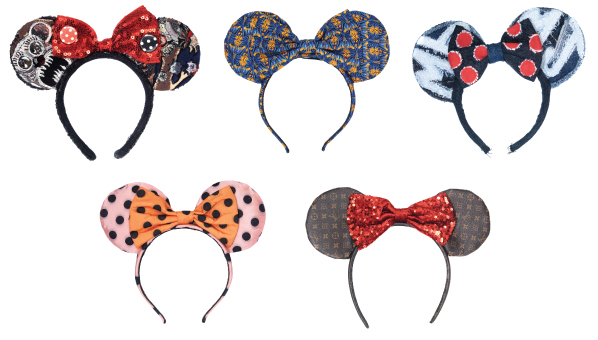 Brown Monogram Minnie Ears, Crystal Minnie Ears, Disney Mickey