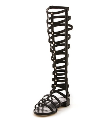 Kourtney Kardashian Knee High Sandals | Stuart Weitzman Gladiator Sandals