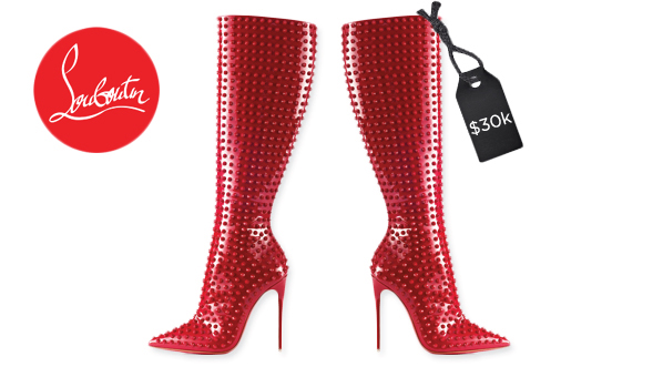 Most Expensive Louboutins | Custom Made Louboutins RED Auction Louboutin Shoes - SHEfinds