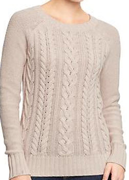 Old Navy Cable Knit Crew Sweater