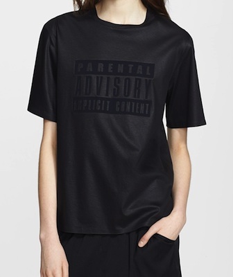 Alexander Wang Parental Advisory Crewneck Tee