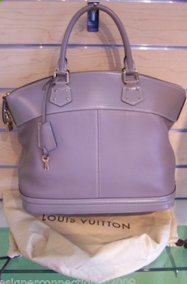 Louis Vuitton Gray Suhali Lockit Grey Leather Goatskin ref.667445