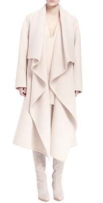 chloe ruffle front coat