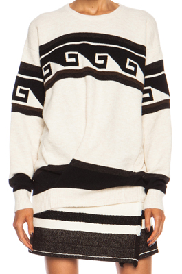 Isabel Marant Samuel Surround Knit Polyamide-Blend Pullover in Ecru