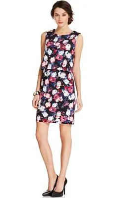 NY Collection Sleeveless Floral-Print Popover Dress Image from SHEfinds