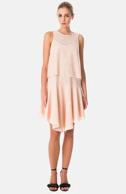 Tibi Laser Cut Sleeveless Popover Dress Image from SHEfinds
