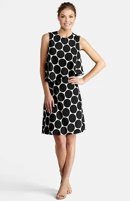 Donna Morgan Polka Dot Popover Crop Dress Image from SHEfinds