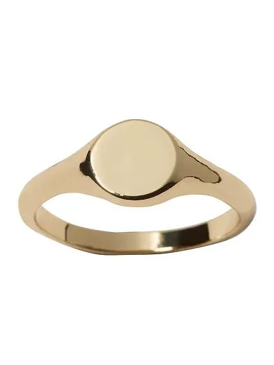 Small signet ring with minimalist style by Banana Republic.