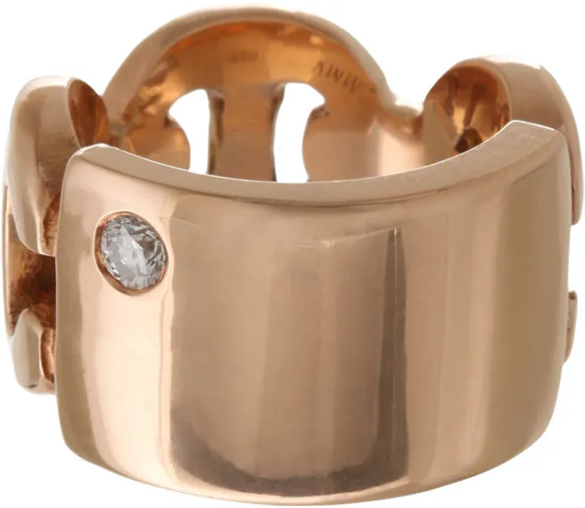 ID plate ring with bold style by Hoorsenbuhs.