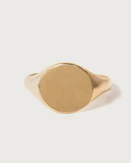 Loren Stewart's baby signet ring in gold