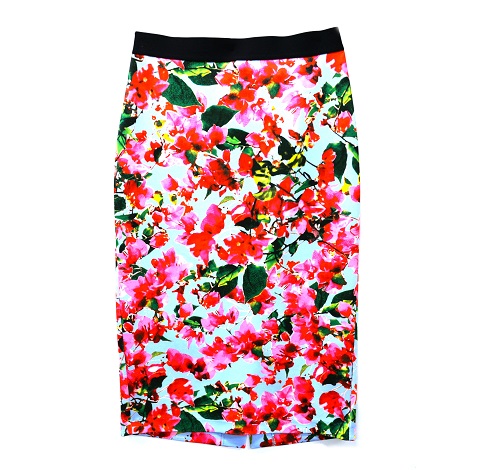 Jaime King Floral Skirt | Milly DesigNation Bougainvillea Skirt - SHEfinds