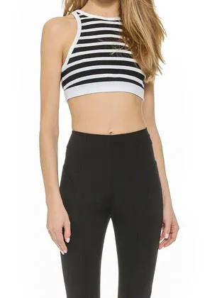 "T By Alexander Wang Engineer Stripe Sports Bra"