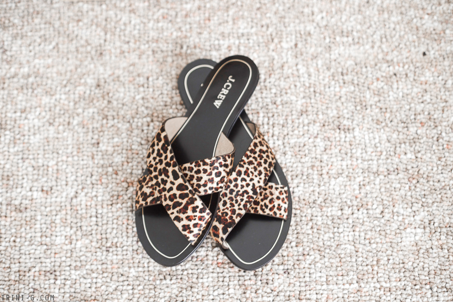 j crew leopard slides