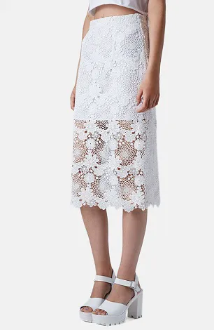 Topshop Lace Pencil Skirt Image from SHEfinds