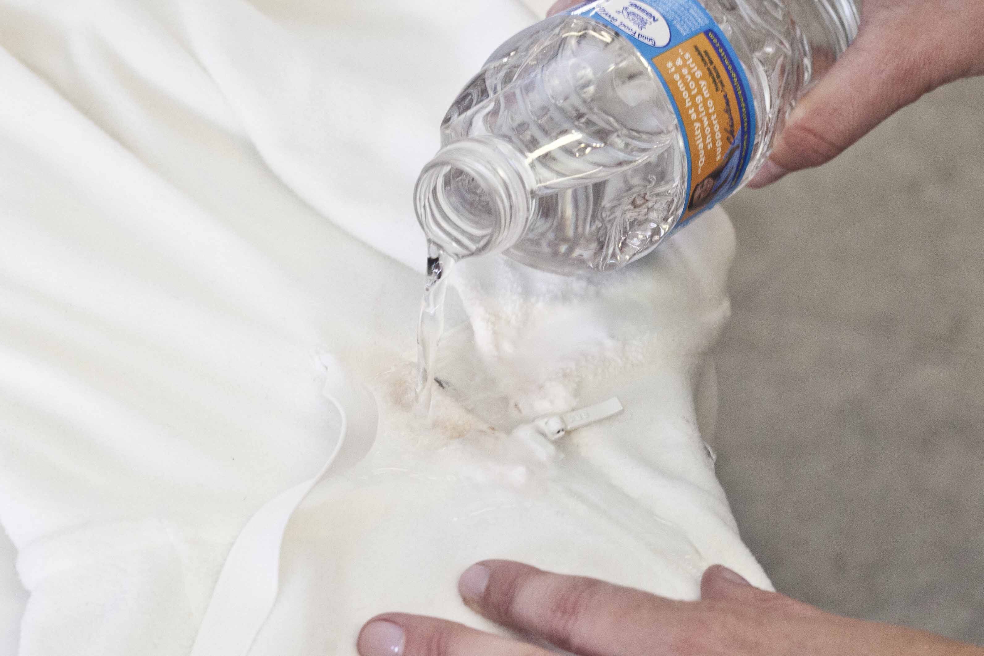 Step 4: Rinse with club soda or water.