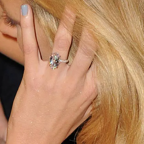 Blake Lively flaunting a sparkling statement ring.
