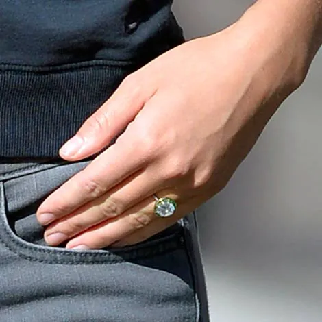 Olivia Wilde wearing a stylish, contemporary ring.